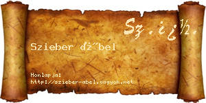 Szieber Ábel névjegykártya